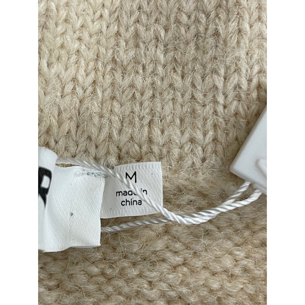 ASTR The Label Cream Knit Pearl Embellished Mini Skirt Beige Medium NEW - Picture 3 of 8